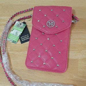 Badgley Mischka Pink Phone Crossbody Bag